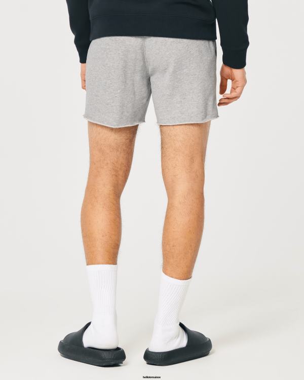 short molletonné logo 5\'\' Hommes gris chiné Hollister bas RRRJX1140