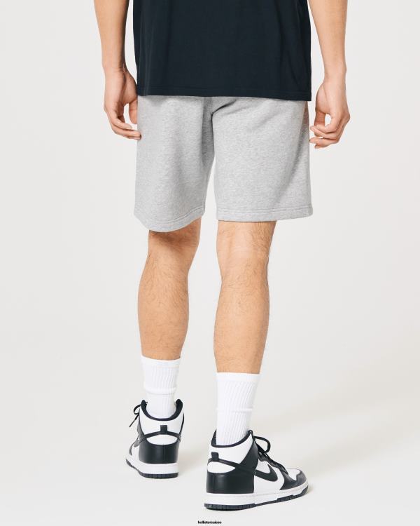 short molletonné logo 9\'\' Hommes gris chiné Hollister bas RRRJX1287