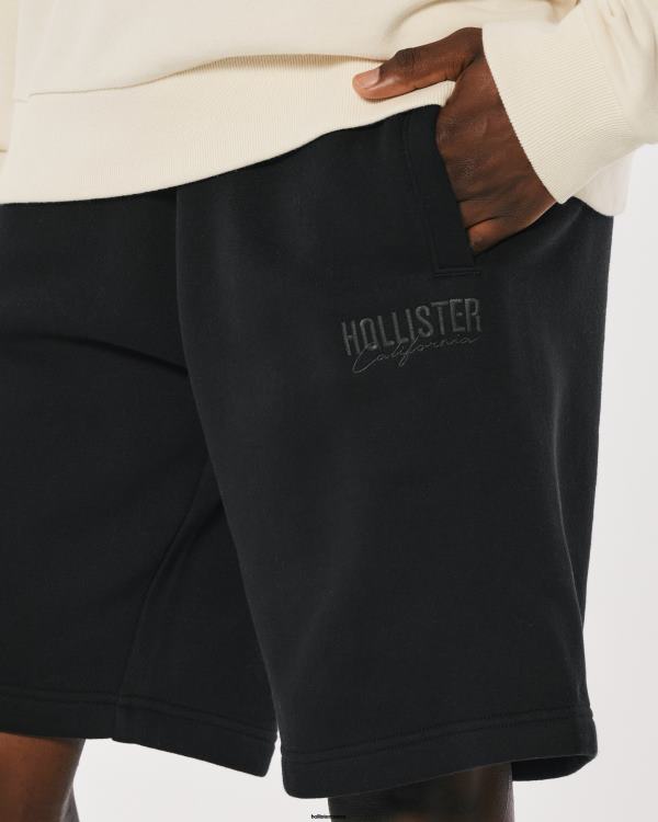 short molletonné logo 9\'\' Hommes noir Hollister bas RRRJX1370