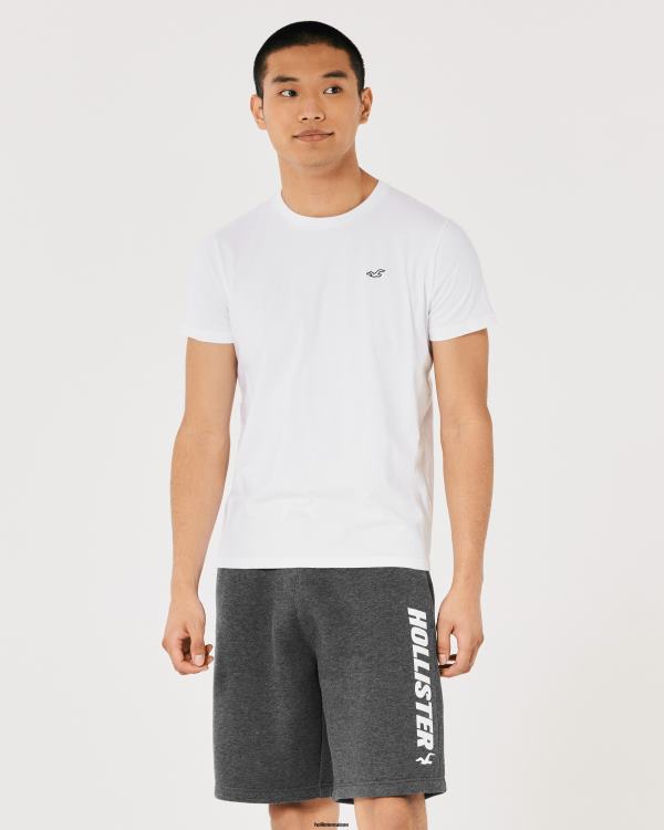 short molletonné logo graphique 9\'\' Hommes gris chiné foncé Hollister bas RRRJX1136