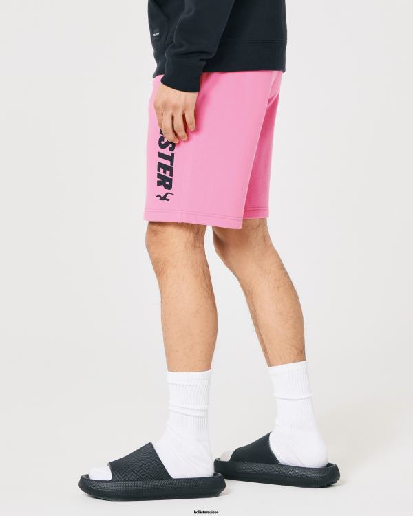 short molletonné logo graphique 9\'\' Hommes rose Hollister bas RRRJX1240