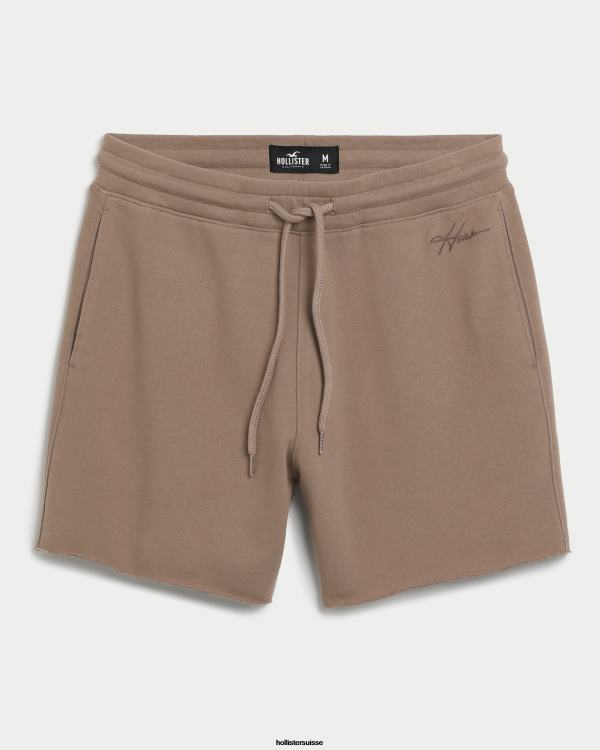 short molletonné éponge 5'' Hommes brun clair Hollister bas RRRJX1143