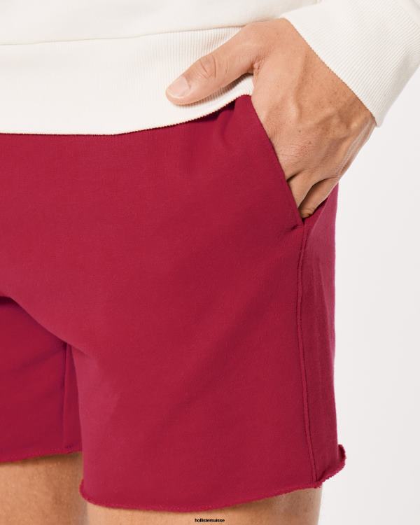 short molletonné éponge 5\'\' Hommes rouge Hollister bas RRRJX1212