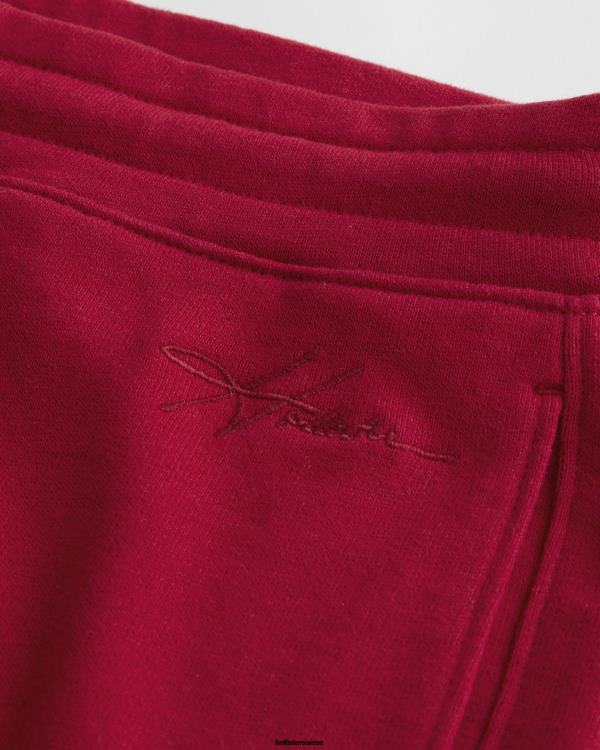 short molletonné éponge 5\'\' Hommes rouge Hollister bas RRRJX1212