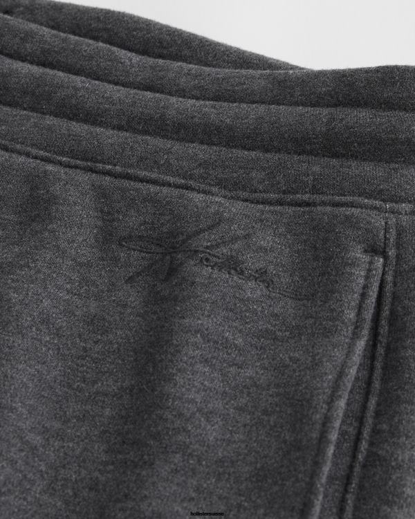 short polaire 5\'\' Hommes gris chiné foncé Hollister bas RRRJX1161