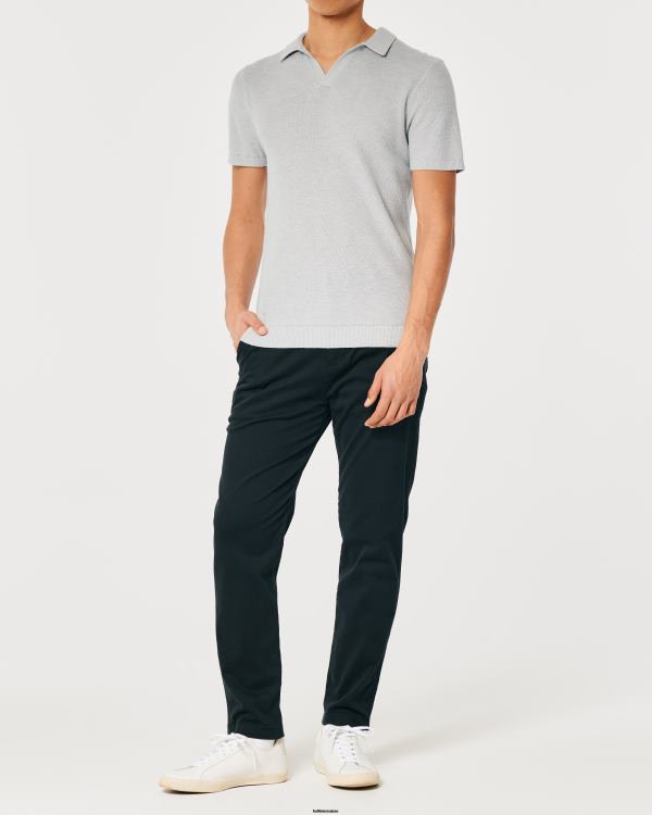 polo à col johnny Hommes gris Hollister hauts RRRJX792