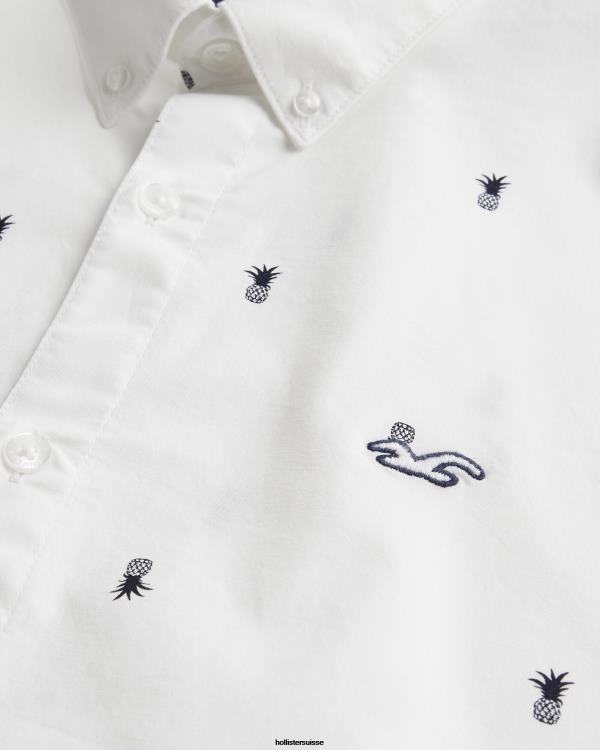 chemise boutonnée à fleurs Hommes fleurs de sauge Hollister hauts RRRJX824