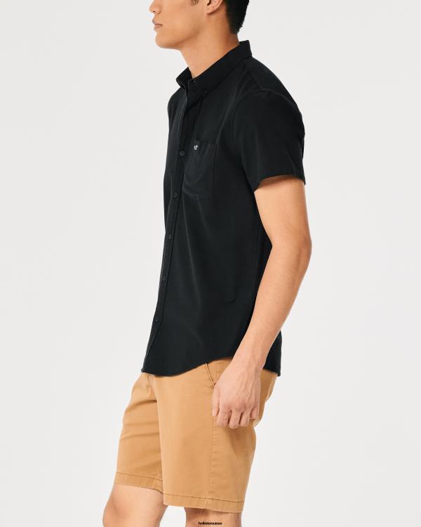 chemise oxford à logo iconique Hommes noir Hollister hauts RRRJX920