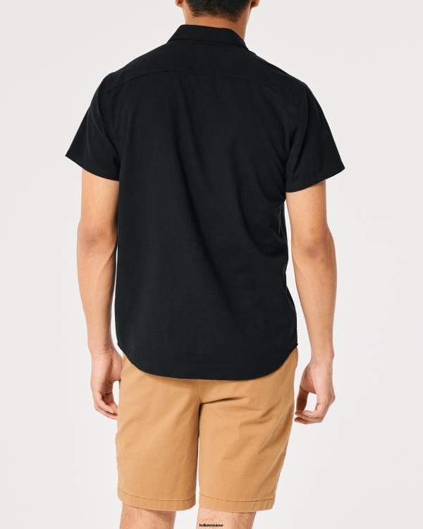 chemise oxford à logo iconique Hommes noir Hollister hauts RRRJX920