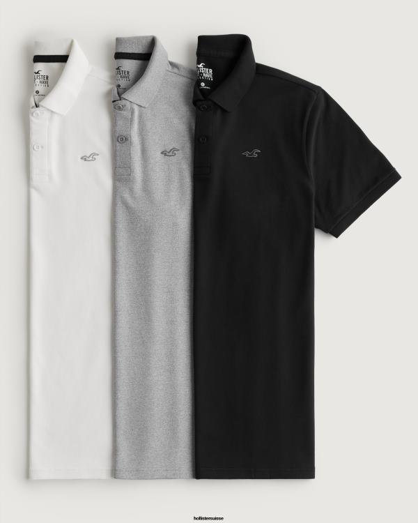lot de 3 polos à logo iconique Hommes multi Hollister hauts RRRJX906