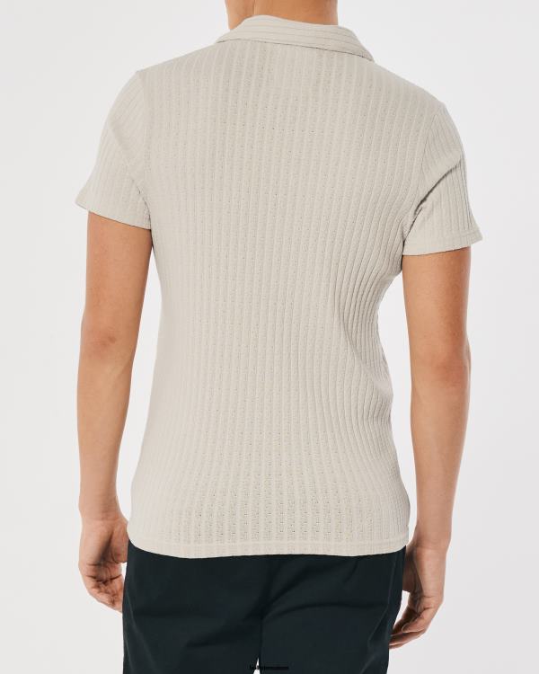polo en maille à col johnny Hommes bronzer Hollister hauts RRRJX953
