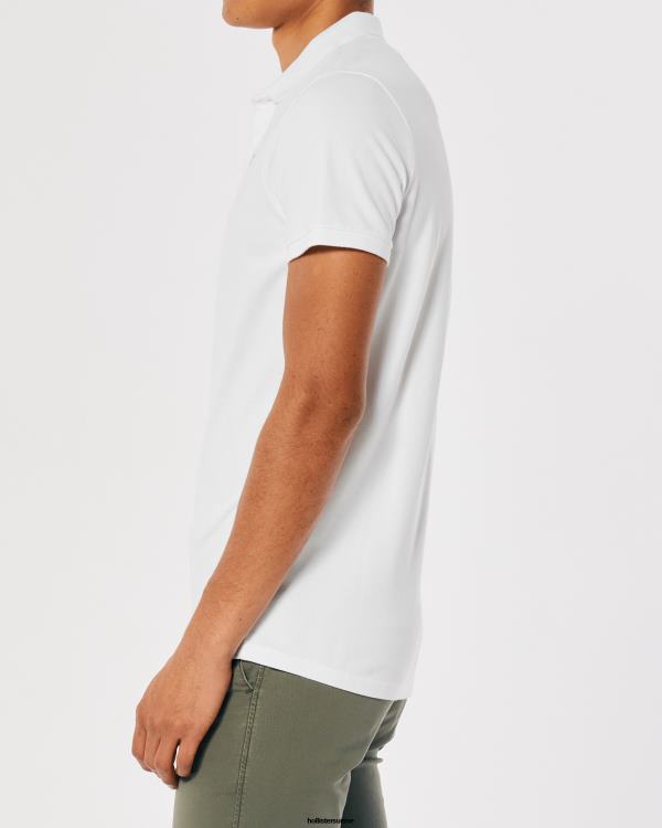 polo à logo Hommes blanc Hollister hauts RRRJX795