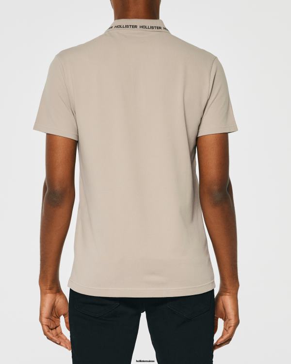 polo à logo Hommes bronzer Hollister hauts RRRJX1072