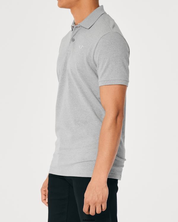 polo à logo Hommes gris Hollister hauts RRRJX853