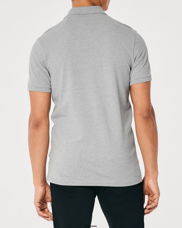 polo à logo Hommes gris Hollister hauts RRRJX853