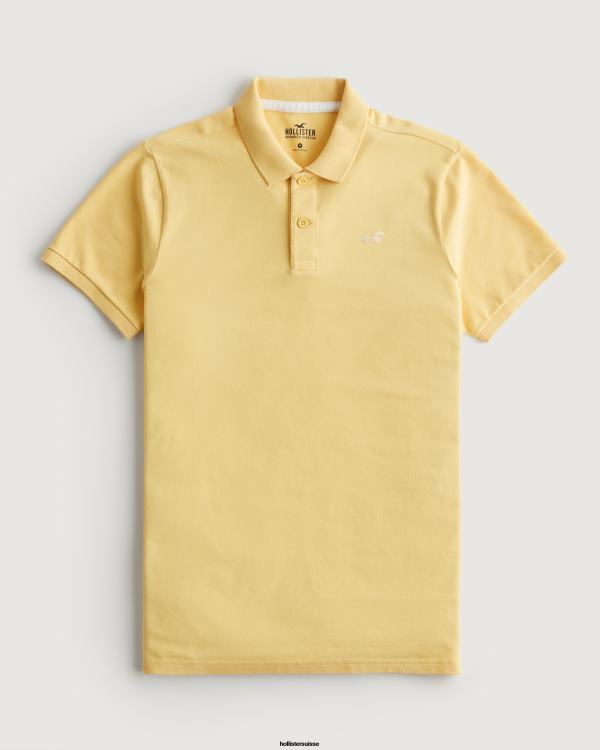 polo à logo Hommes jaune Hollister hauts RRRJX945