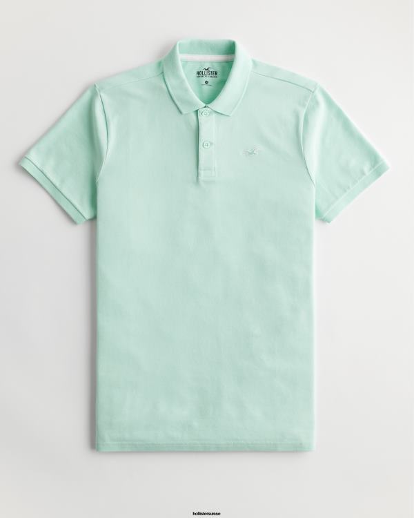 polo à logo Hommes menthe Hollister hauts RRRJX804