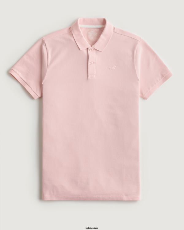 polo à logo Hommes rose clair Hollister hauts RRRJX1057