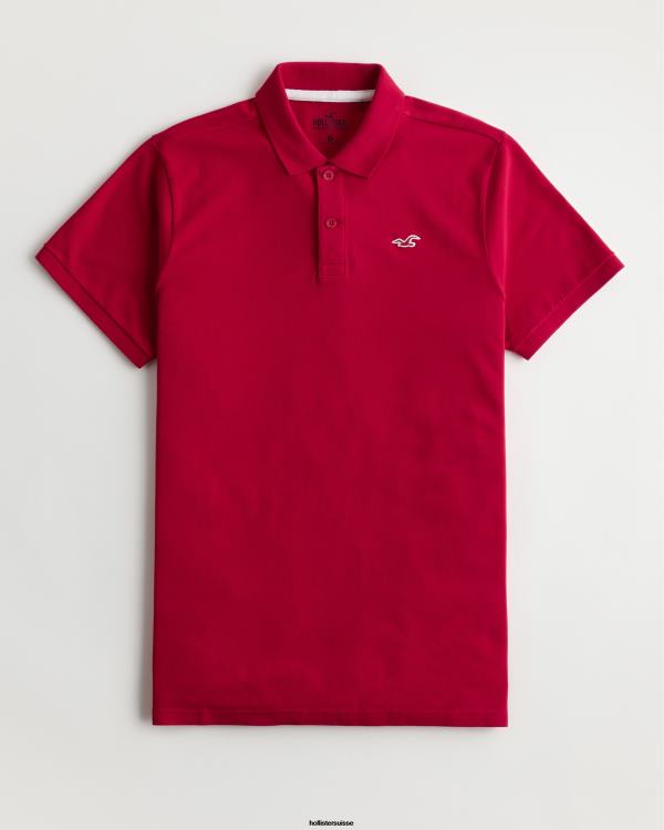 polo à logo Hommes rouge Hollister hauts RRRJX802