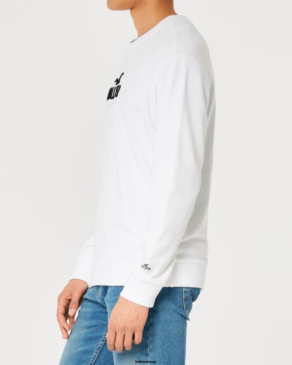 sweat ample à logo Hommes blanc Hollister hauts RRRJX956