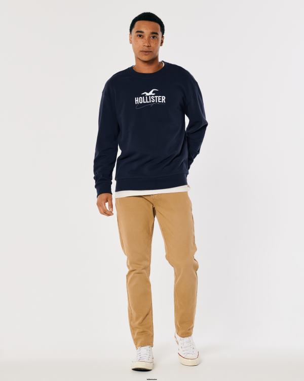 sweat ample à logo Hommes marine Hollister hauts RRRJX865