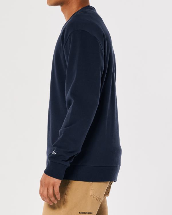 sweat ample à logo Hommes marine Hollister hauts RRRJX865