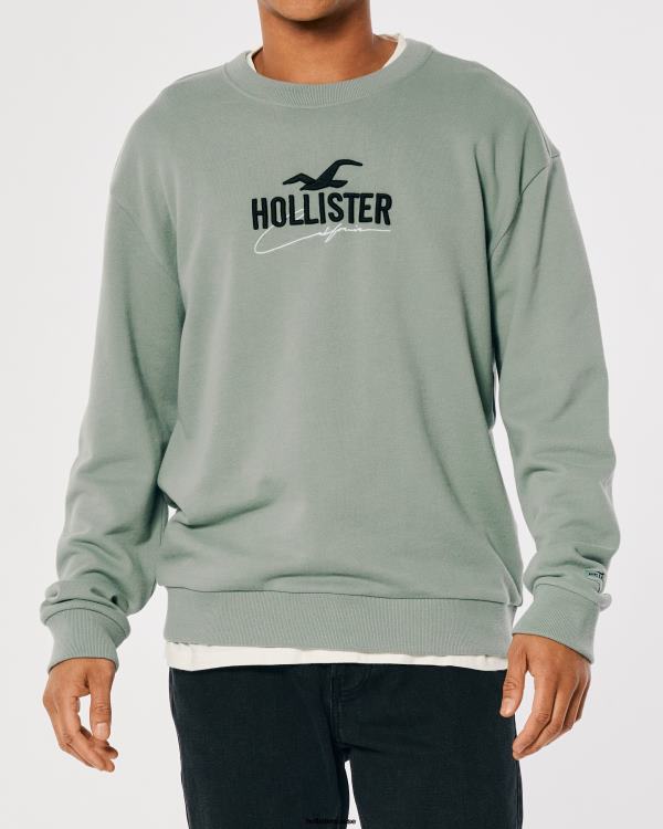 sweat ample à logo Hommes sage Hollister hauts RRRJX845