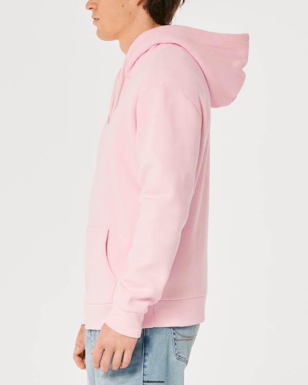 sweat à capuche décontracté Hommes rose Hollister hauts RRRJX1020