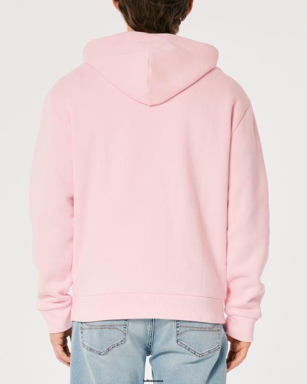 sweat à capuche décontracté Hommes rose Hollister hauts RRRJX1020