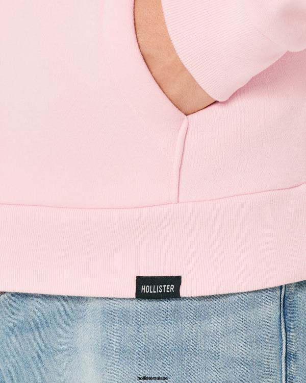 sweat à capuche décontracté Hommes rose Hollister hauts RRRJX1020