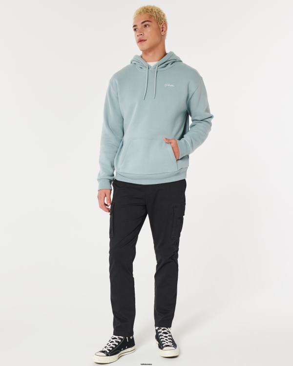sweat à capuche décontracté à logo feel good Hommes ardoise Hollister hauts RRRJX989