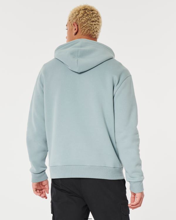 sweat à capuche décontracté à logo feel good Hommes ardoise Hollister hauts RRRJX989