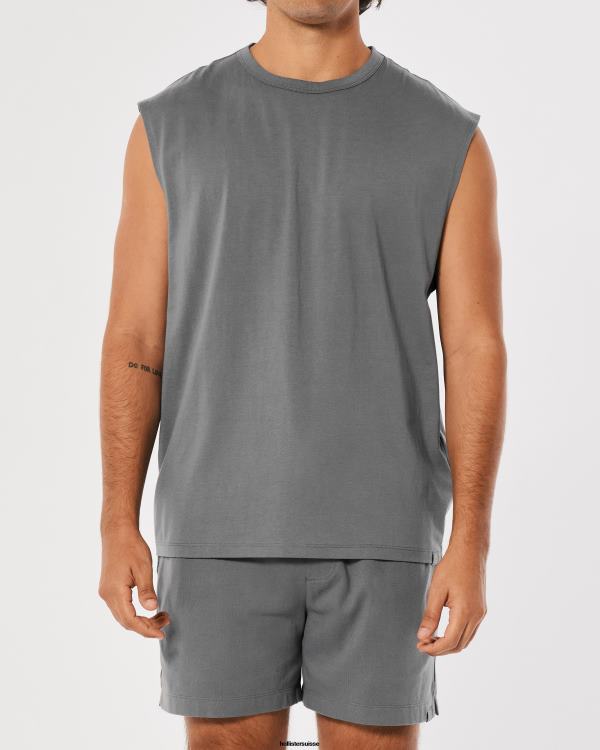 Gilly Hicks Débardeur musculaire Active Essentials Hommes gris foncé Hollister hauts RRRJX976