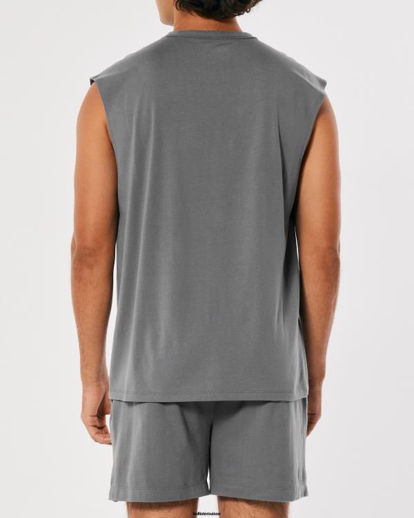 Gilly Hicks Débardeur musculaire Active Essentials Hommes gris foncé Hollister hauts RRRJX976