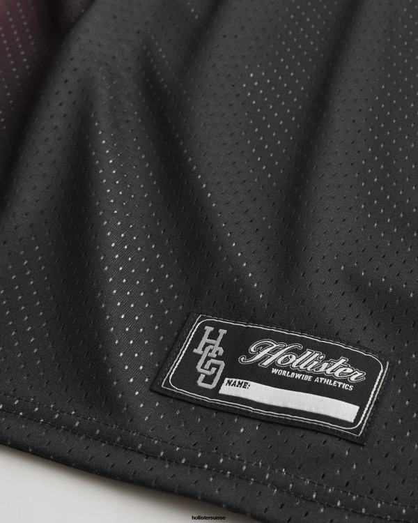 débardeur graphique en mesh décontracté Hommes ombre rouge à noir Hollister hauts RRRJX1076