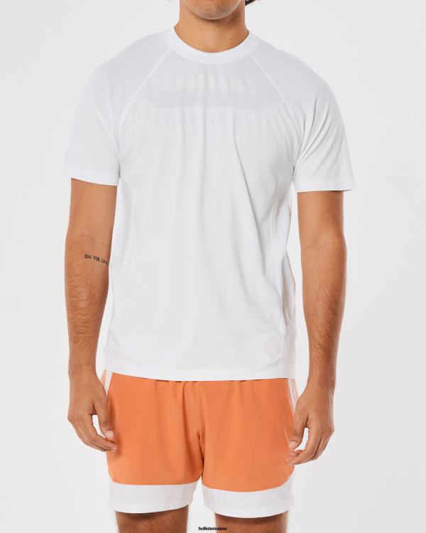 gilly hicks active t-shirt actif sans couture Hommes noir Hollister hauts RRRJX968