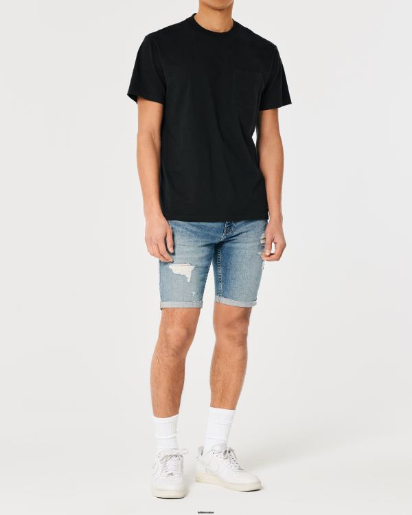 t-shirt ample à poche Hommes noir Hollister hauts RRRJX914