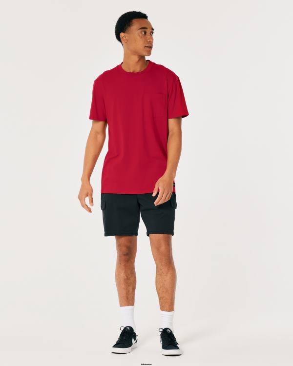 t-shirt ample à poche Hommes rouge Hollister hauts RRRJX1048