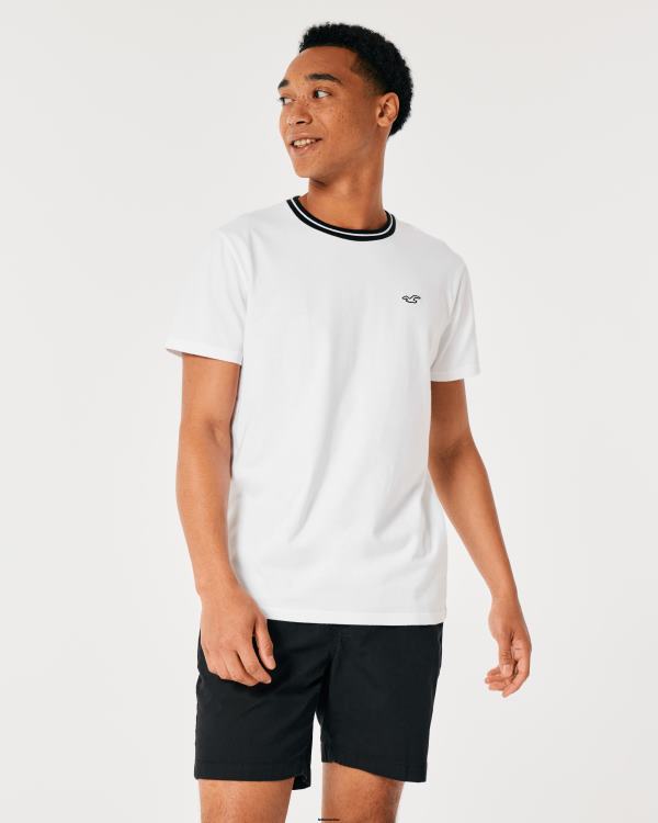 t-shirt crew icon Hommes blanc Hollister hauts RRRJX866
