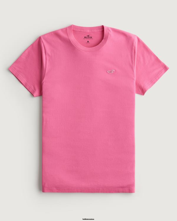 t-shirt à logo iconique Hommes jj rose Hollister hauts RRRJX970