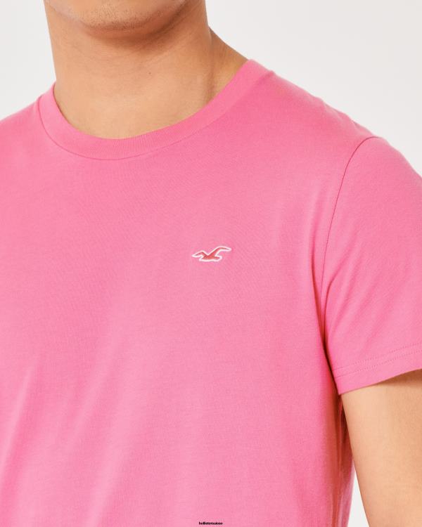t-shirt à logo iconique Hommes jj rose Hollister hauts RRRJX970
