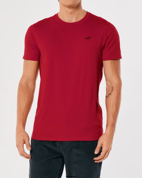 t-shirt à logo iconique Hommes rouge Hollister hauts RRRJX803