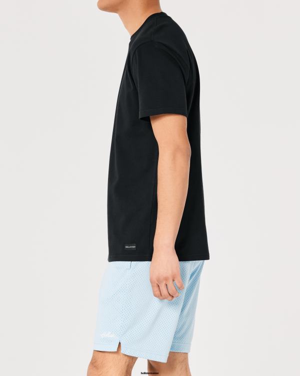 t-shirt rafraîchissant décontracté Hommes noir Hollister hauts RRRJX860