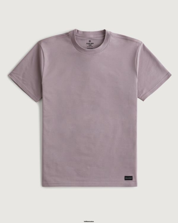 t-shirt rafraîchissant décontracté Hommes violet Hollister hauts RRRJX950