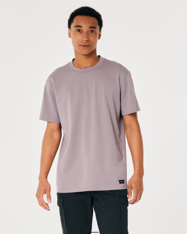 t-shirt rafraîchissant décontracté Hommes violet Hollister hauts RRRJX950