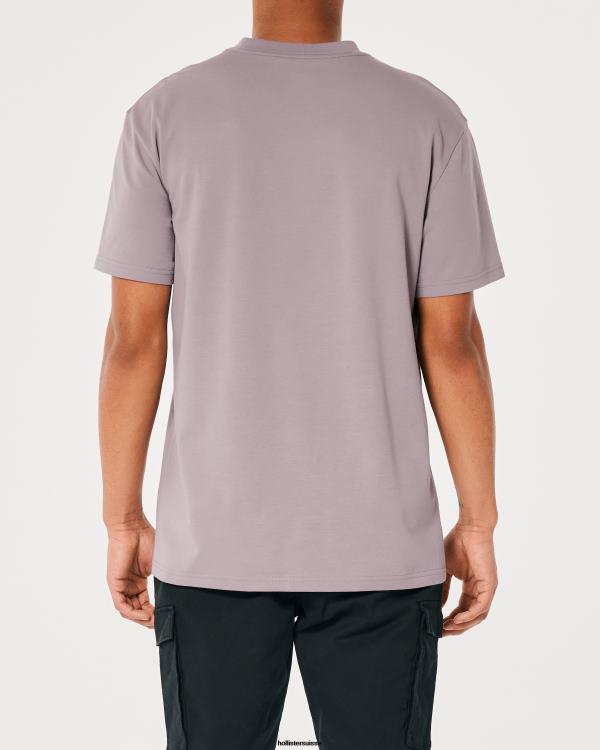 t-shirt rafraîchissant décontracté Hommes violet Hollister hauts RRRJX950