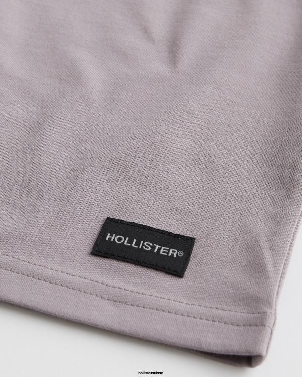 t-shirt rafraîchissant décontracté Hommes violet Hollister hauts RRRJX950