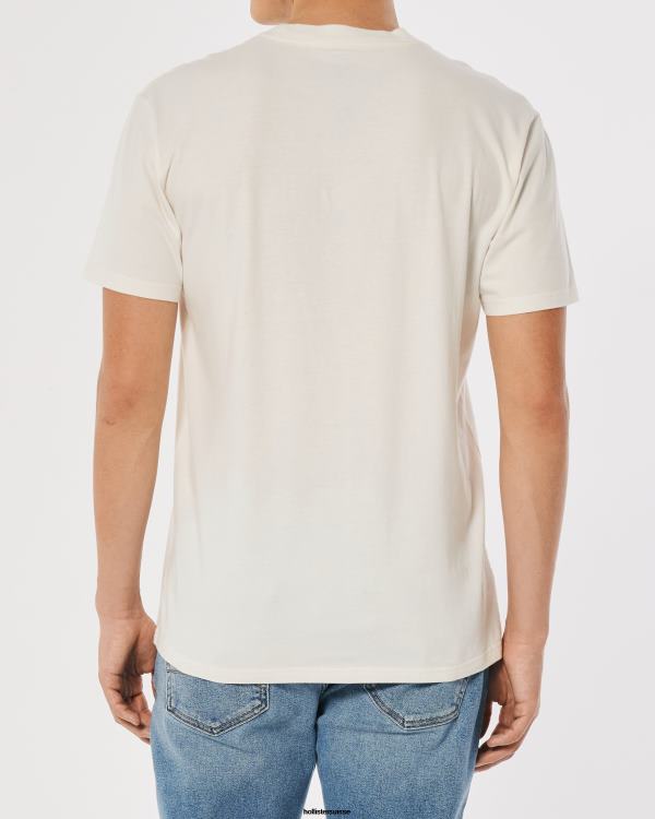 t-shirt décontracté à imprimé Mountain Dew Hommes off white-mtn rosée Hollister hauts RRRJX1015