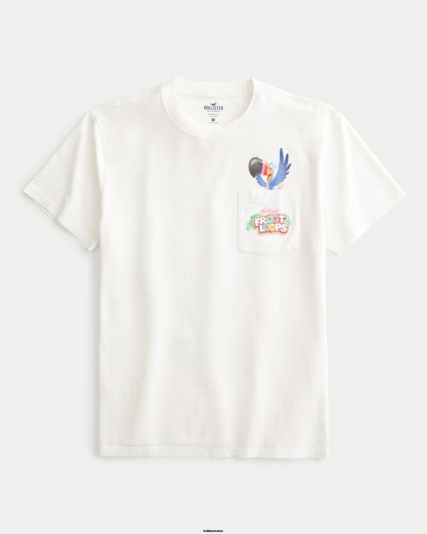 t-shirt décontracté à imprimé froot loops Hommes off white-céréales Hollister hauts RRRJX939