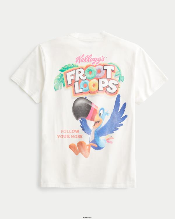 t-shirt décontracté à imprimé froot loops Hommes off white-céréales Hollister hauts RRRJX939